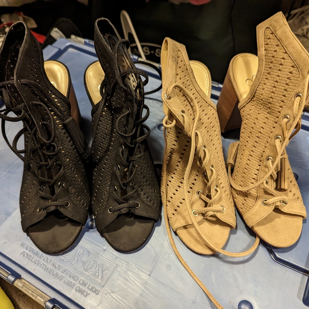 Jessica Simpson lace up booties
